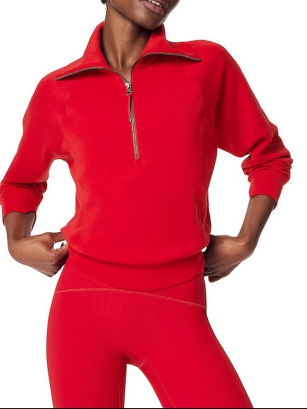 SPANX AirEssentials Half Zip Red